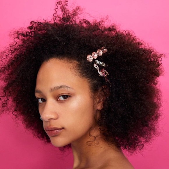 Pink Flamingo and Rhinestone Hair Clipsπ¦©π𦩠- Picture 6 of 6